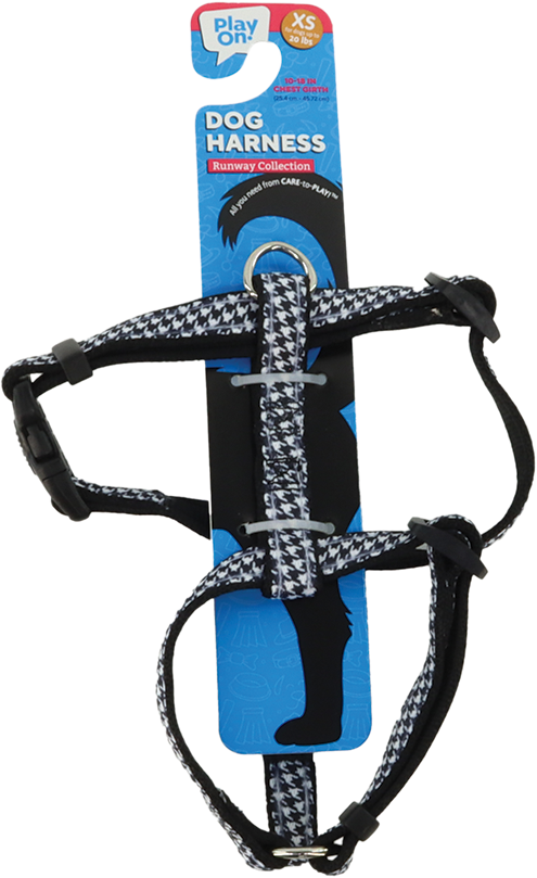 Play On Puffy Dog Harness, Houndstooth - Image 4
