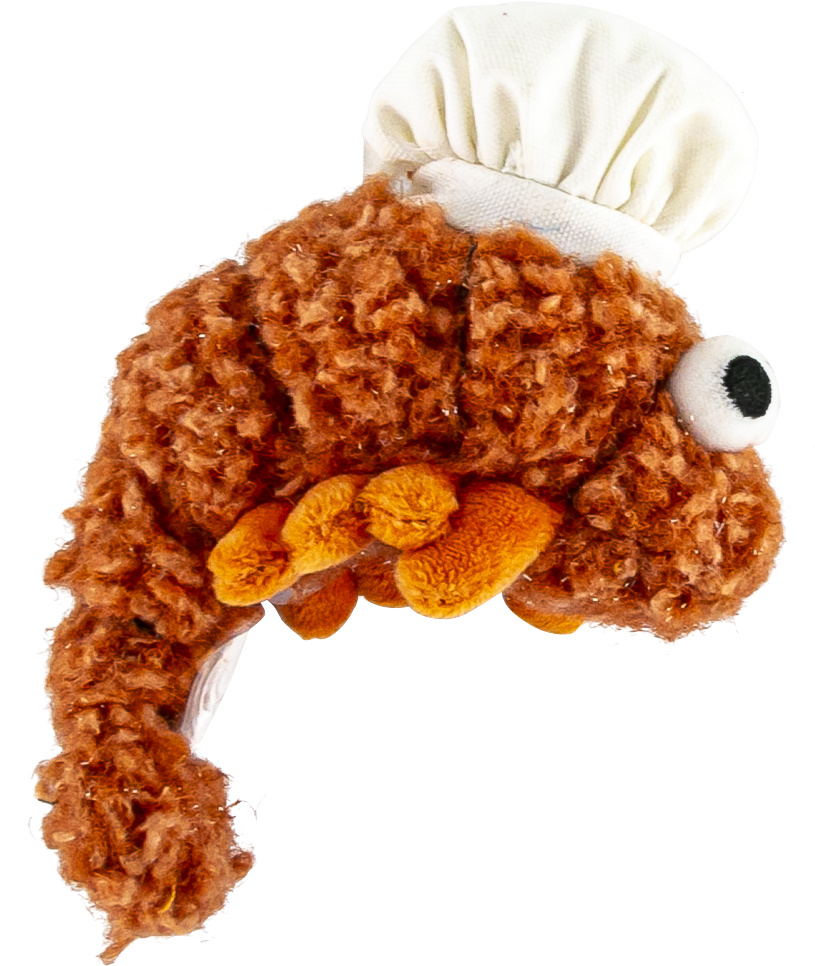 Play On Cat Toy Plush Shrimp Chef