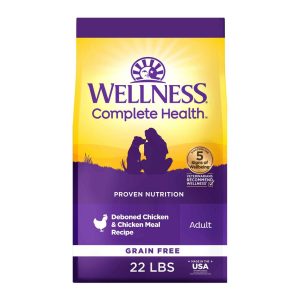 Wellness Complete Health Grain Free Adult Dry Dog Food, Chicken & Chicken Meal Recipe, 22 Pound Bag