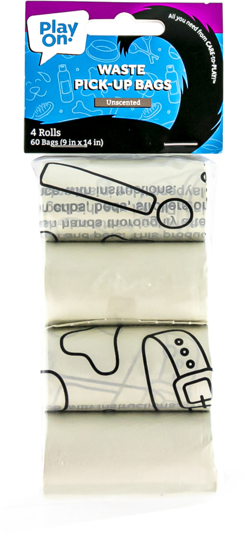 Play On Waste Bags, Unscented, Taupe, 4 Rolls/60 Bags