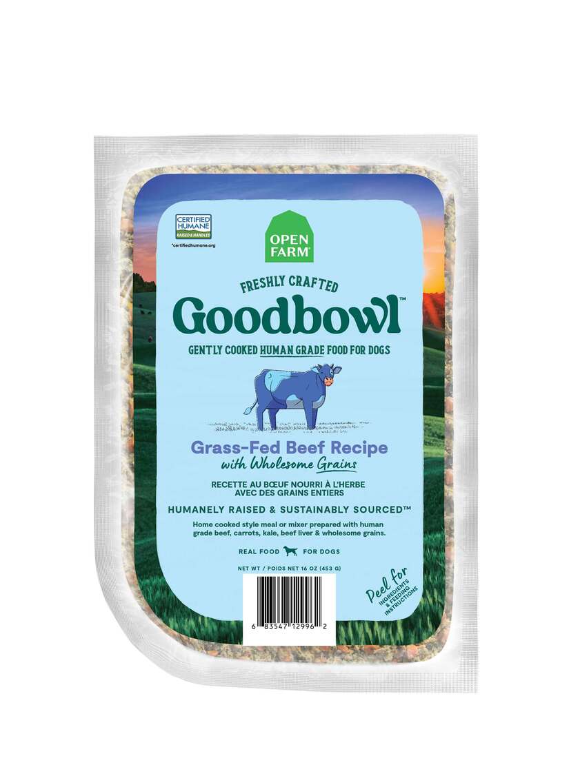 Open Farm Goodbowl Freshly Crafted Roll for Dogs, Grass-Fed Beef Recipe, 16 Ounces