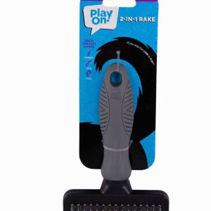 Play On 2/1 Shedding Rake with Massage