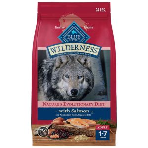 Blue Buffalo Wilderness Natural Adult Dry Dog Food, Salmon, 24 Pounds