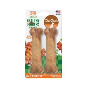Nylabone Edibles Bacon Bone Wolf Two Pack