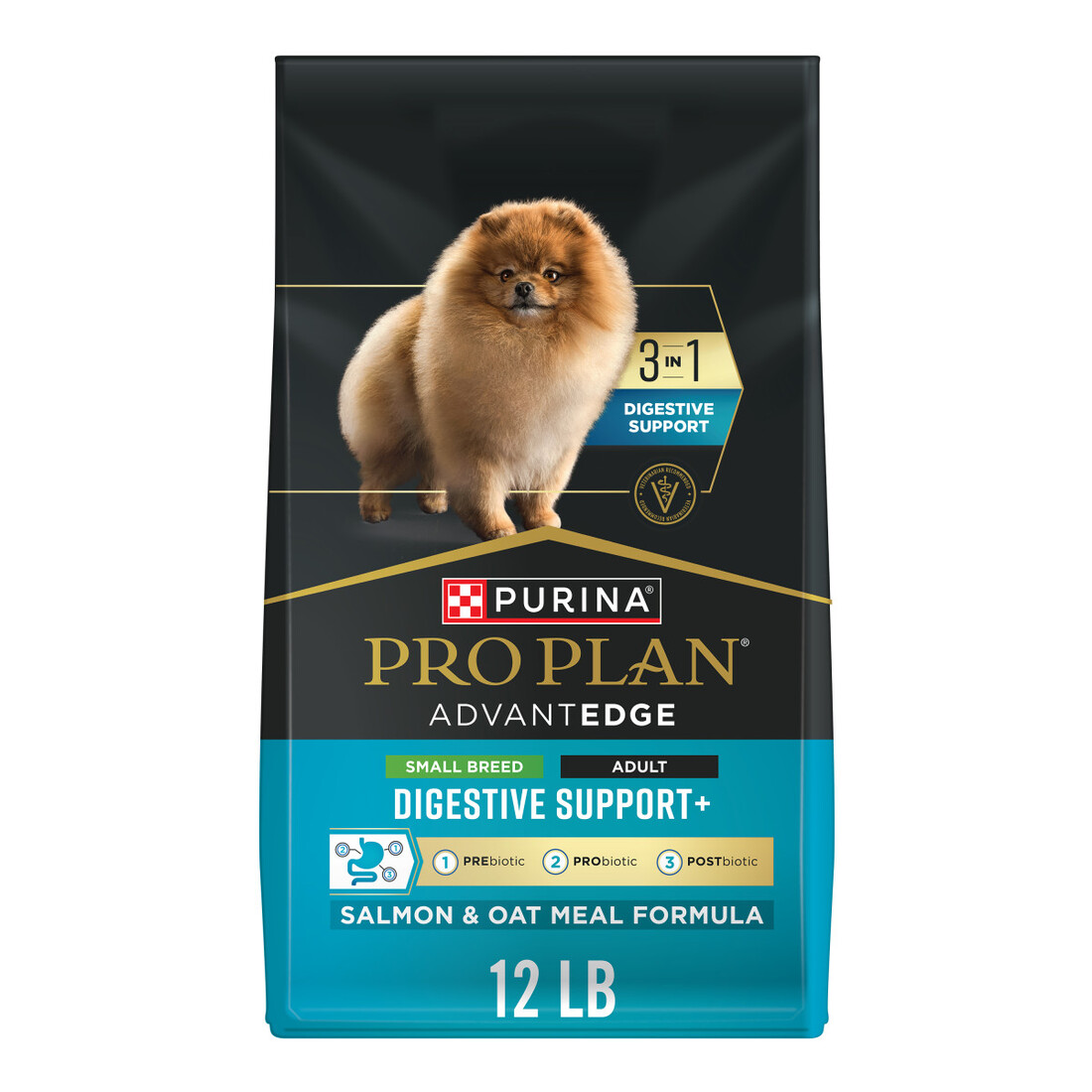 Purina Pro Plan AdvantEDGE Digestive Support Plus Small Breed Salmon and Oat Meal Formula Adult Dry - Image 2