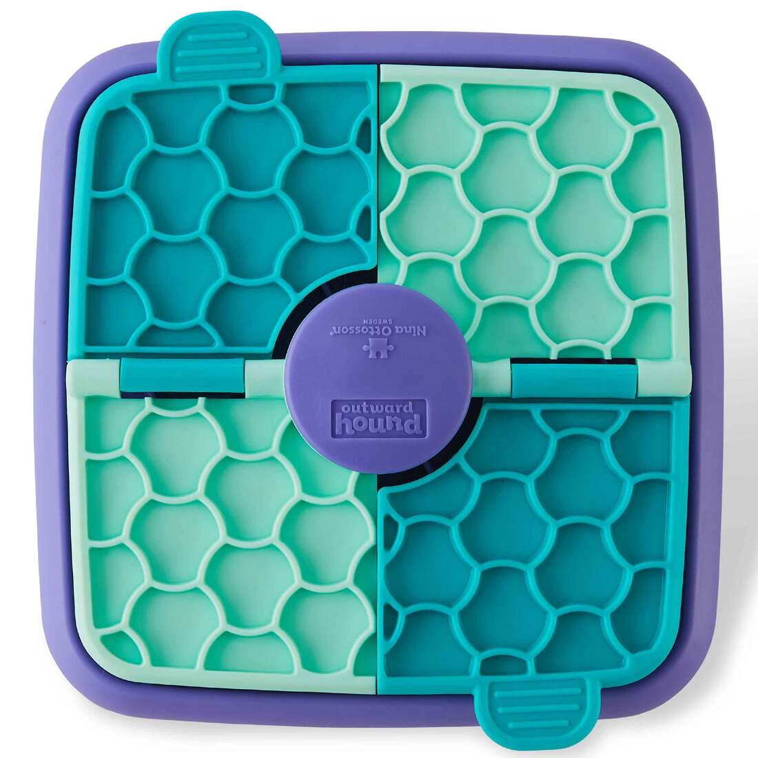 Outward Hound Flip N Feed Puzzle Dog Toy, Purple