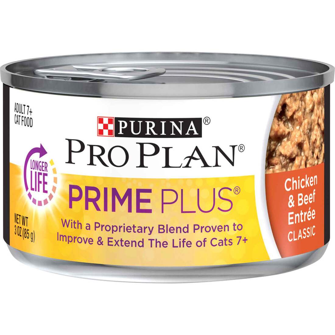 Purina Pro Plan PRIME PLUS Wet Cat Food, Senior Chicken & Beef Entree, 3 Ounces