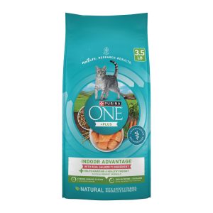 Purina ONE  Indoor Advantage Dry Cat Food, Real Salmon - 3.5 Pound Bag