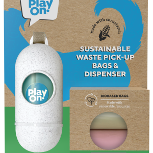Play On Sustainable Waste Pick-up Bags with Dispenser, Unscented, 36 Count