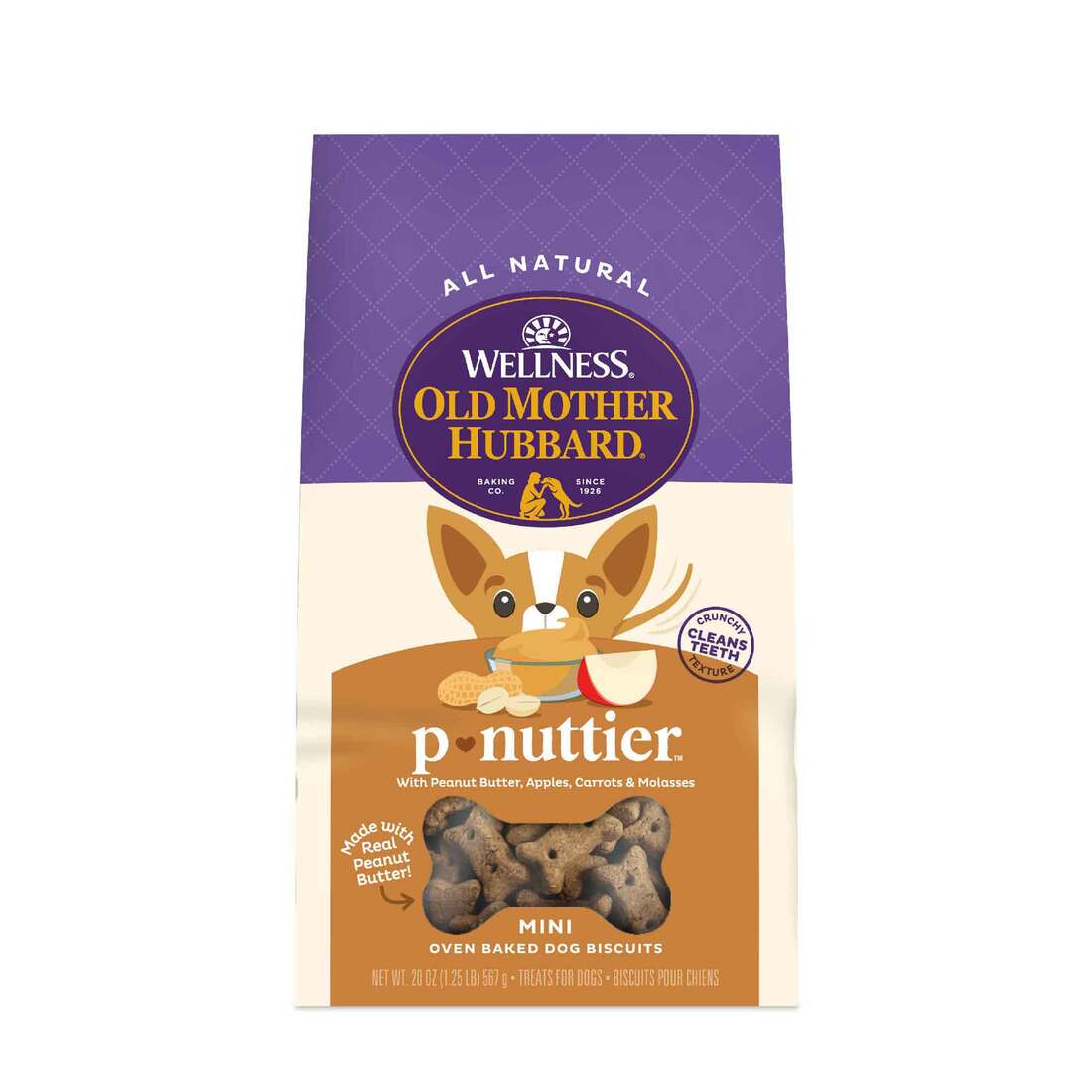 Old Mother Hubbard by Wellness Classic P-Nuttier Dog Treats, Mini