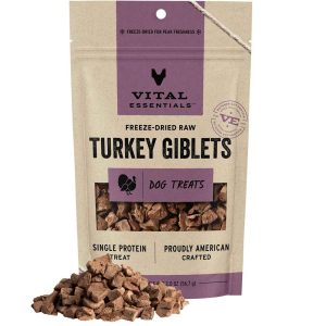 Vital Essentials® Freeze-Dried Raw Dog Treats, Turkey Giblets, 2 Ounces
