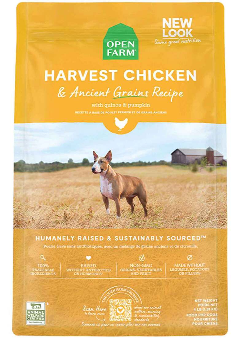 Open Farm Harvest Chicken & Ancient Grains Recipe Dry Dog Food, 4 Pounds