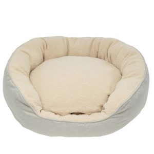 Play On Dog Bed, Grey Oval Cuddler, Medium