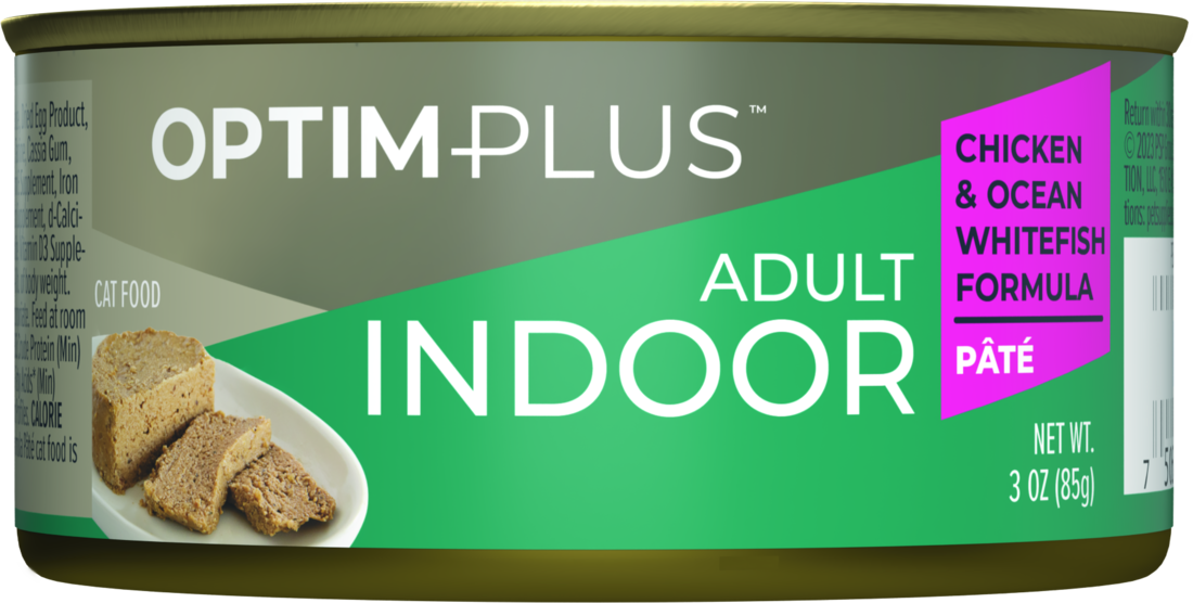 OptimPlus Adult Indoor Chicken & Ocean Whitefish Formula Wet Cat Food, 3 Ounces