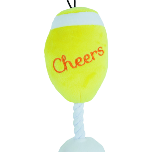 Play On Plush Champagne Glass Dog Toy