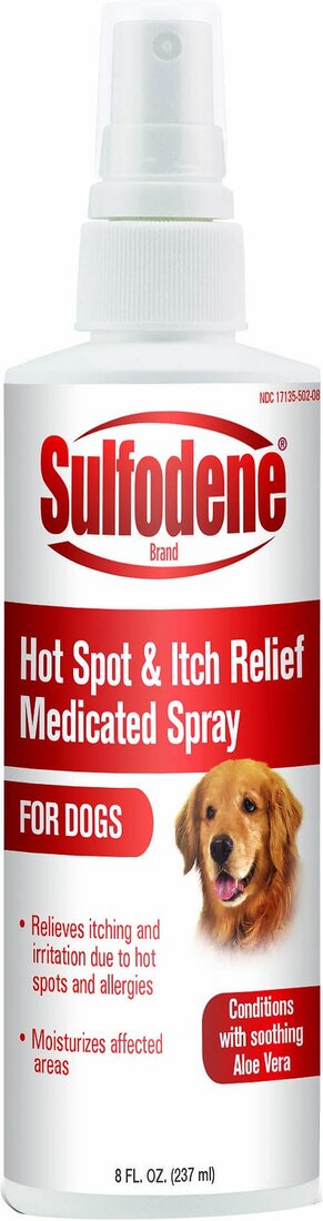 Sulfodene Medicated Hot Spot & Itch Relief Spray for Dogs, 8 Ounces
