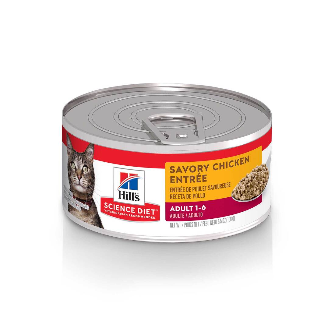 Hill's Science Diet Adult Canned Cat Food, Savory Chicken Entr??e, 5.5 Ounces