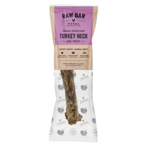 Vital Essentials Raw Bar Freeze Dried Raw Turkey Neck Dog Treat, 1.2 Ounces