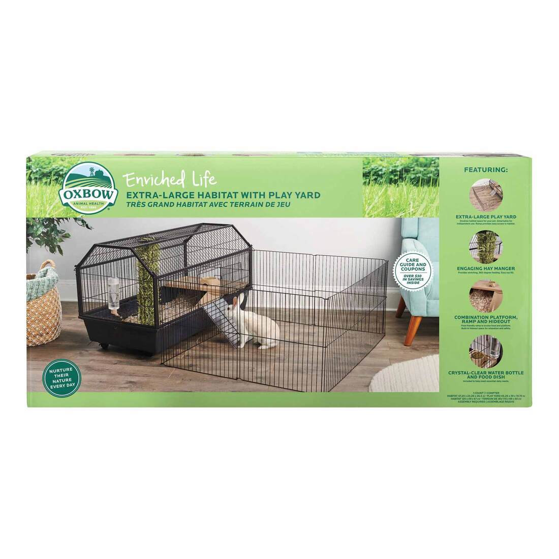 Oxbow Extra-Large Habitat with Play Yard
