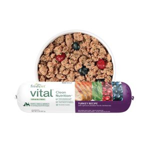 Freshpet Vital, Fresh Dog Food, Grain Free Turkey Recipe Roll, 2 Pounds - Not Available for Delivery