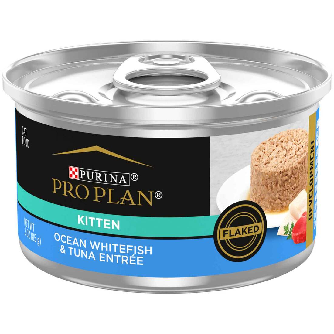 Purina Pro Plan Wet Kitten Food, Flaked Ocean Whitefish and Tuna Entree - 3 Ounce Pull-Top Can