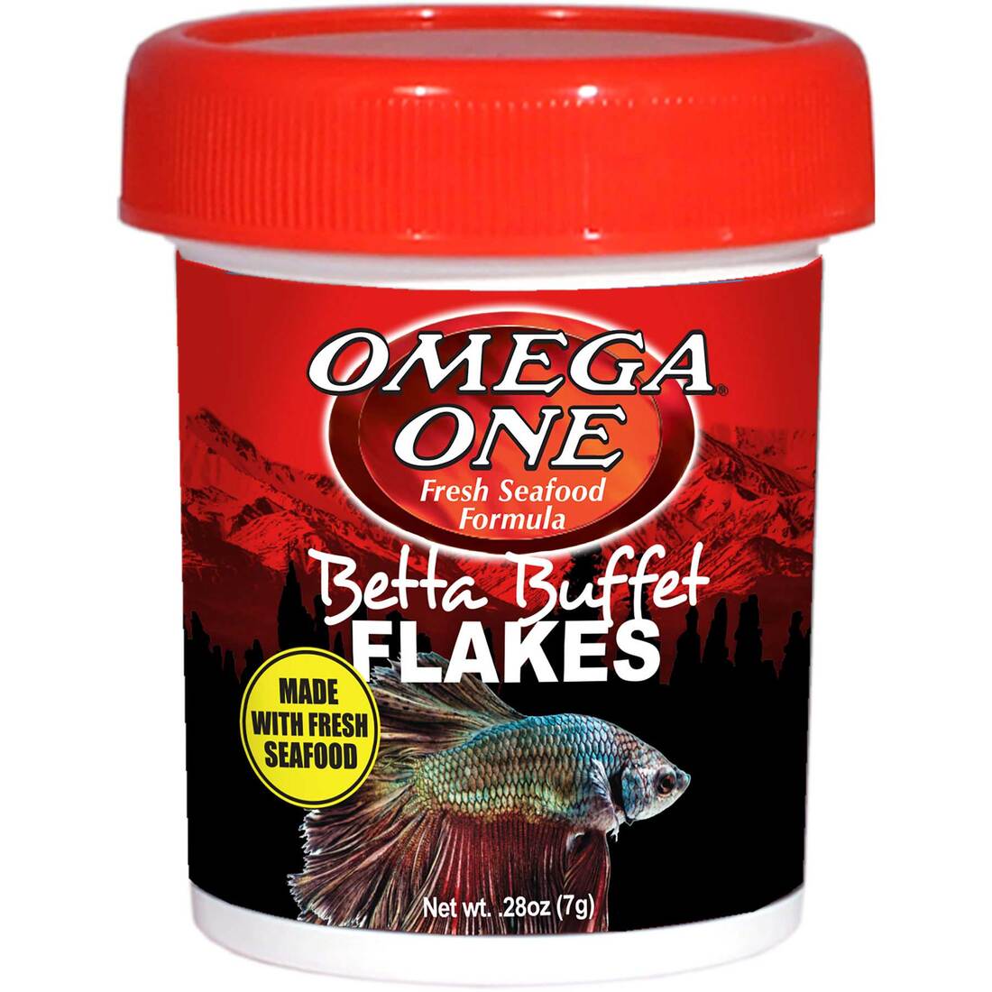 Omega One Betta Buffet Flakes Fish Food, 0.28 Ounces