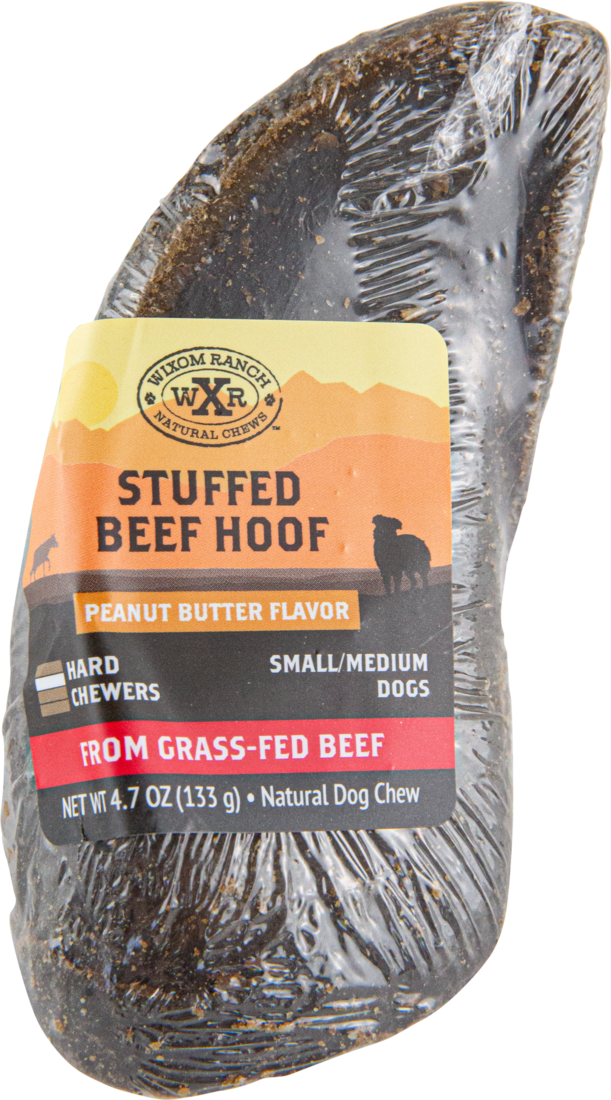 Wixom Ranch Natural Chews Stuffed Hoof Peanut Butter Flavor