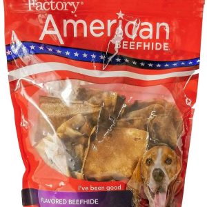 Pet Factory American Beefhide Peanut Butter Flavor Chips, 22 Ounces