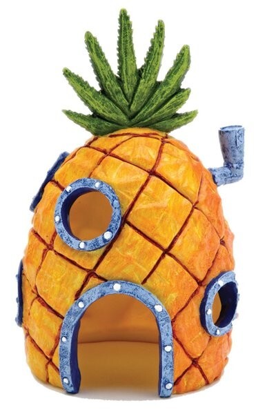 Penn Plax SpongeBob Pineapple House with Swim Holes Aquarium Ornament