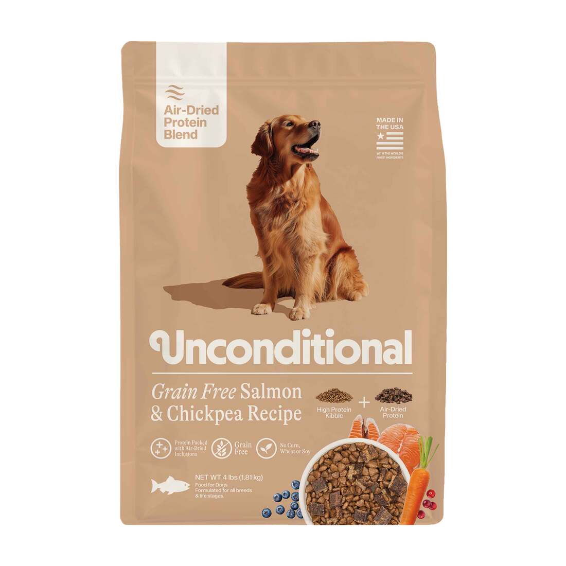 Unconditional Protein Blend Salmon Air Dried Dog Food