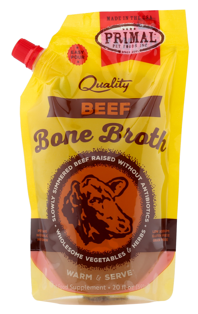 Primal Pet Foods Frozen Bone Broth for Dogs & Cats, Beef, 20 Ounces - Not Available For Delivery