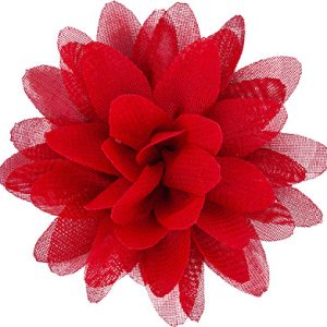 Play On Cat Chiffon Flower Accessory, Red