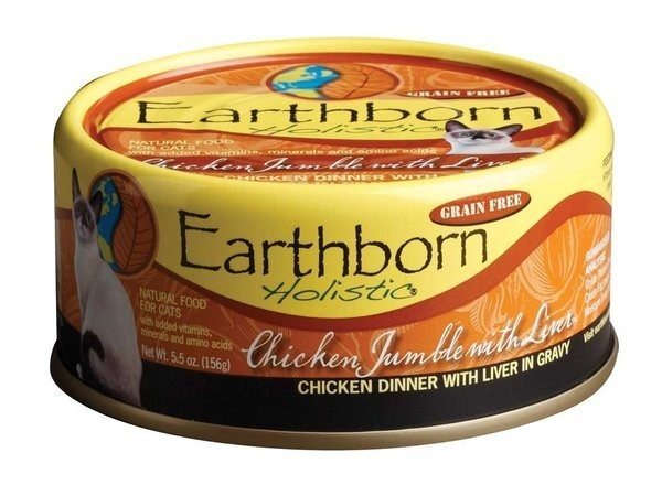 Earthborn Holistic? Natural Wet Cat Food, Grain Free Chicken Jumble with Liver, 5.5 Ounces