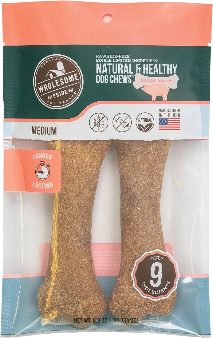 Wholesome Pride Natural & Healthy Bacon Highly Digestible Dog Chews - Image 2