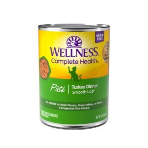 Wellness Complete Health Grain Free Canned Cat Food, Turkey Dinner Pate, 12.5 Ounces