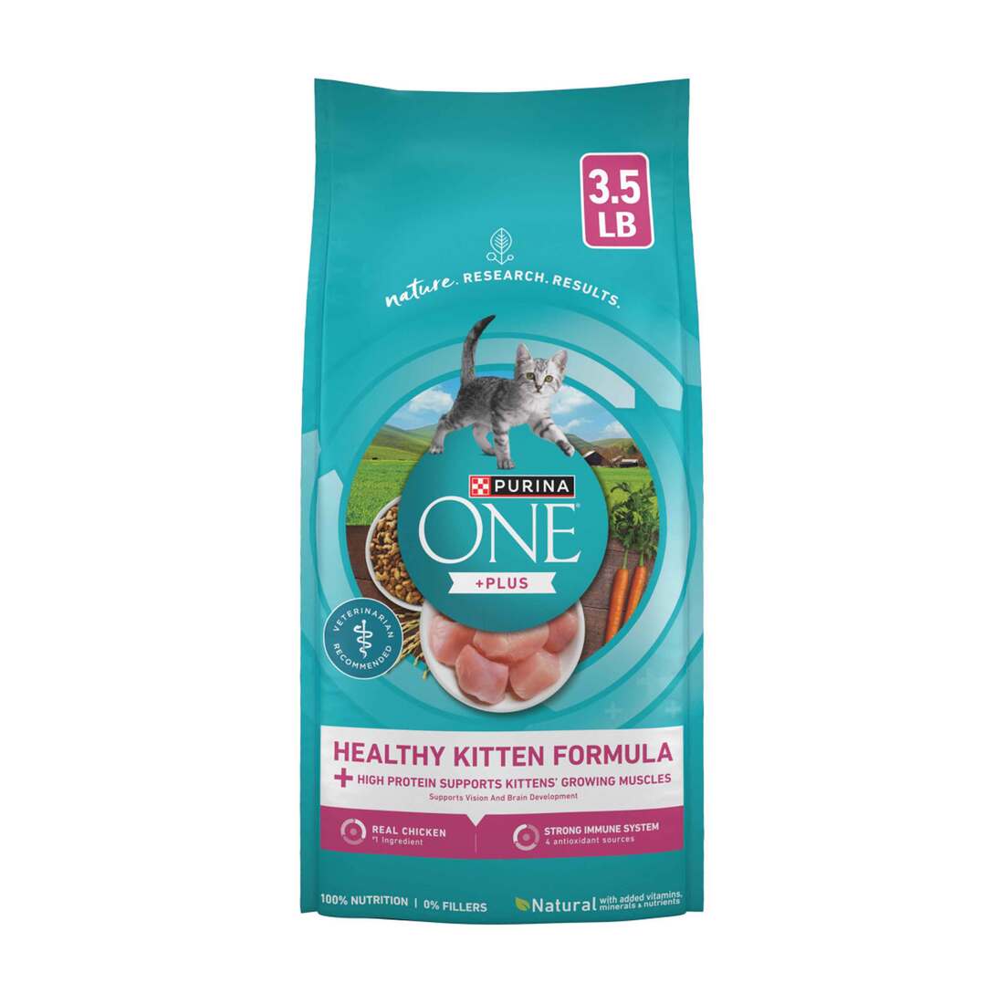 Purina ONE High Protein, Natural Dry Kitten Food, +Plus Healthy Kitten Formula - Image 2