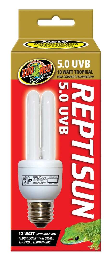 Zoo Med Reptisun 5.0 UVB Tropical Mini Compact Fluorescent Lamp, 13 Watt