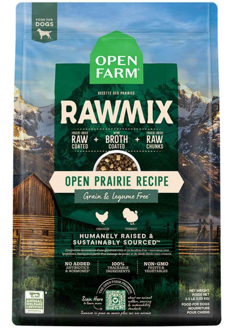 Open Farm RawMix Grain Free Dog Food, Open Prairie Recipe, 20 Pounds