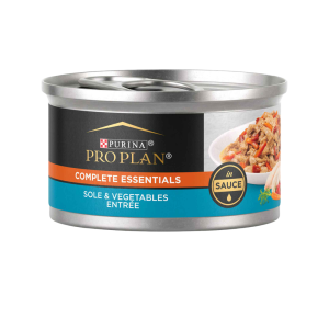 Purina Pro Plan COMPLETE ESSENTIALS Wet Cat Food, Sole & Vegetable Entree in Sauce, 3 Ounces