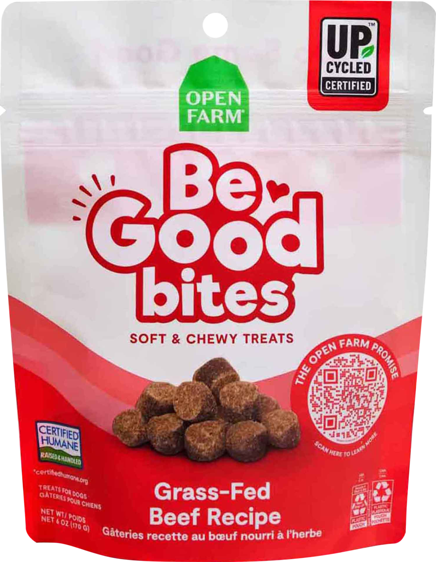 Open Farm Be Good Bites Soft and Chewy Dog Treats, Grass-fed Beef, 6 Ounces