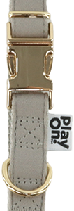 Play On Velvet Dog Collar, Grey