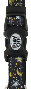Play On Puffy Dog Collar, Moon/Stars
