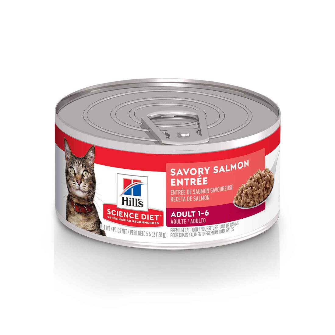 Hill's Science Diet Adult Canned Cat Food, Savory Salmon Entr??e, 5.5 Ounces