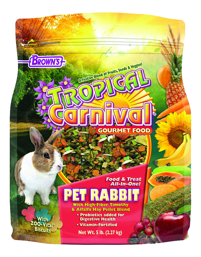 Brown's Tropical Carnival® Gourmet Pet Rabbit Food, 5 Pounds