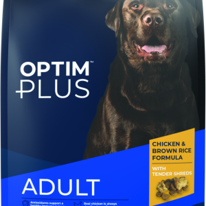 OptimPlus Adult Chicken & Brown Rice Formula With Tender Shreds Dry Dog Food