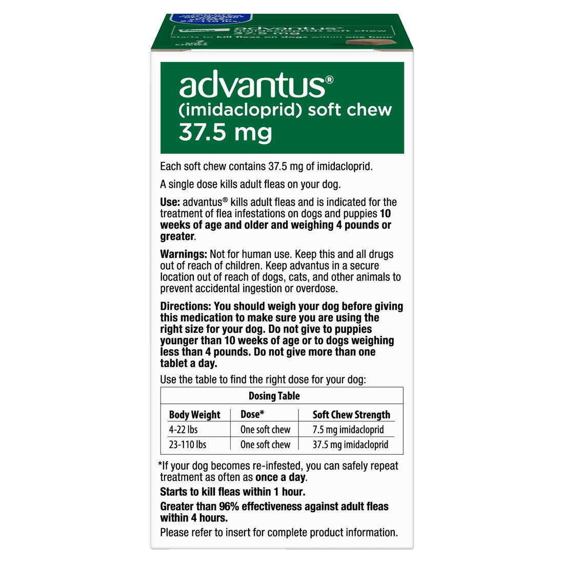 Advantus Dog Advantus Chewable Flea Treatment for Dogs 23 - 110 lbs. | 7 Count