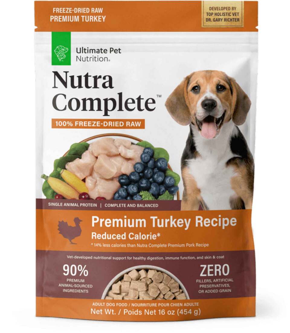 Ultimate Pet Nutrition Nutra Complete Freeze-Dried Raw Dog Food, Turkey, 16 Ounces