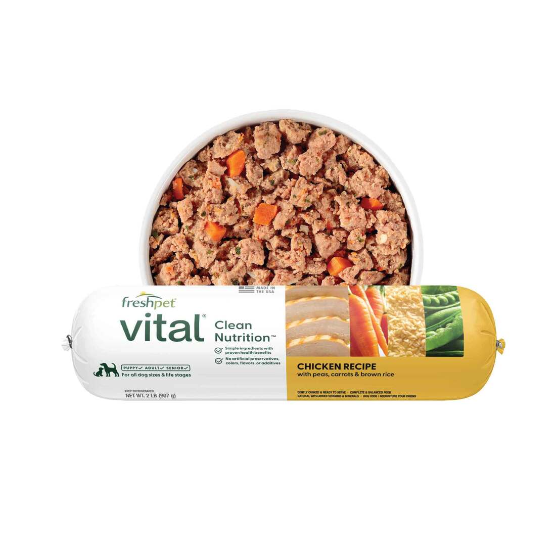 Freshpet Vital Balanced Nutrition Chicken and Whole Grain Fresh Dog Food - Not Available for Deliver - Image 2