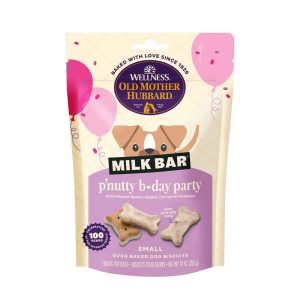 Wellness Old Mother Hubbard Milk Bar Small Dog Treats, P'Nutty B-Day Party with Icing, 10 Ounce Bag