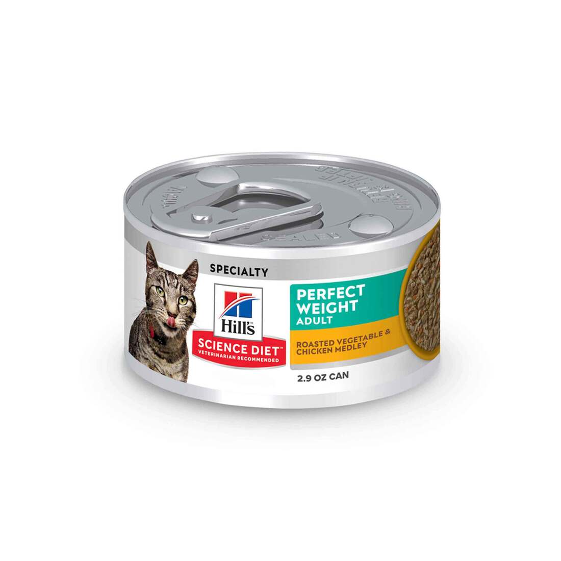 Hill's Science Diet Perfect Weight Wet Cat Food, Roasted Vegetable & Chicken Medley, 2.9 Ounces